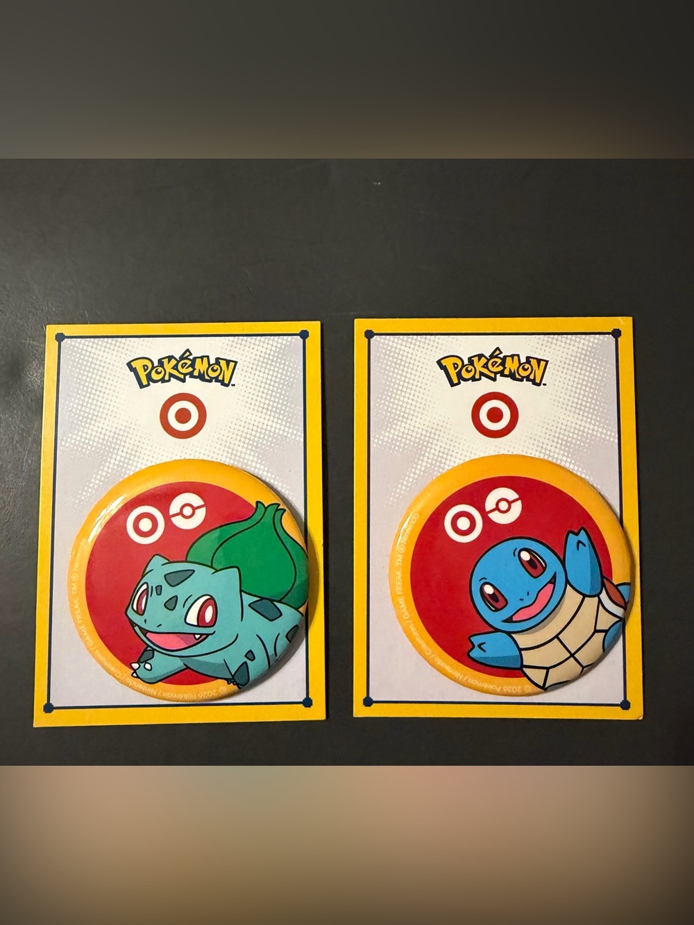 Pokémon 2026 Target Promo Bulbasaur & Squirtle Pins